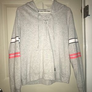 Medium gray PINK hoodie